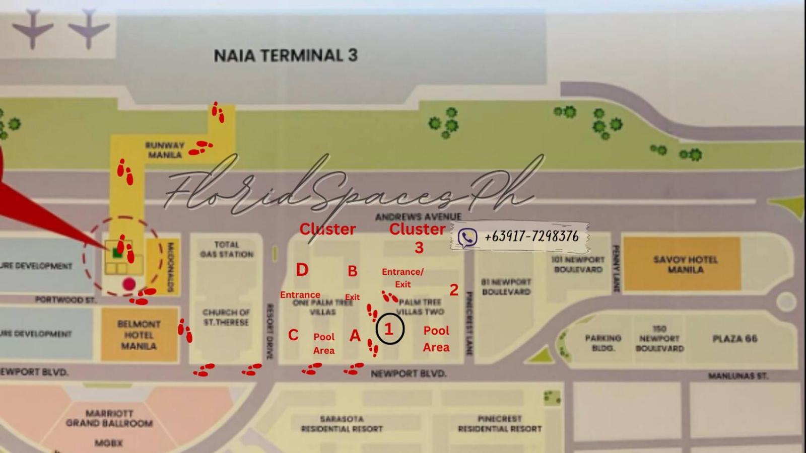 Two Palm Tree Villas Condominium - Studio 8Th Fl With Balcony - Across Terminal 3 Airport Pasay Ngoại thất bức ảnh